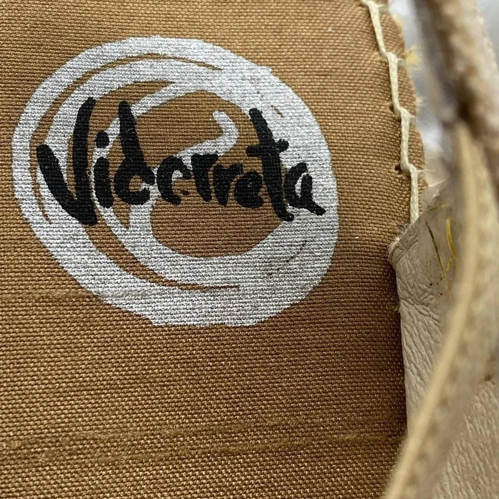 Vidorreta Espadrille Wedge Sandal Shoes Women 11 Beige Linen Gemstone Boho Spain